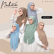 Zihaluv - Tudung Nuhaa Sarung Ironless - Soft Cotton - Bidang 55 - 5 RM100