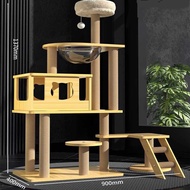 【COD】Large Cat Tree Cat Condo Bed Scratcher House Cat Tower Hammock Cat Tree Rumah Kucing Mainan Kuc