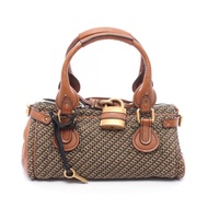 【สินค้ามือสอง】 โคลอี Chloe กระเป๋าถือ Paddington สีน้ำตาล/ดำ/เบจ ผ้าผสมหนัง รุ่น Paddington Medium ส
