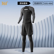 ชุดดำน้ำแขนยาวกันแดดสำหรับผู้ชาย ชุดว่ายน้ำ ชุดฟิตเนส 361 Degree ชุดว่ายน้ำชายหาดแบบลำลอง ชุดกีฬา