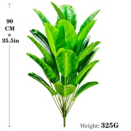 Artificial Plants 90cm Tall Fake Banana Tree Leaves with Stems Faux Bird of Paradise Palm Tree Imita