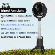 Rechargeable Large Capacity Lighting Oscillating Fan