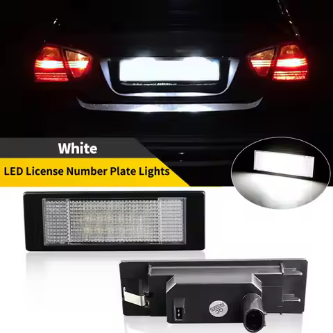 2PCS Bright White LED License Plate Light For BMW 1/6/Z Series E63/E63N E64/E64N E81/E87/E87N E85 E8