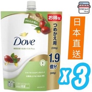 【3件優惠】Dove 滋潤保濕 沐浴露 #5418綠*3(640g 荷荷巴油檀香 補充裝) 大容量 沐浴乳深層滋潤 木質調 平行進口 3*4902111775418