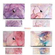 13 Inch Macbook Pro / Air Protective Case M1 Marble Casing Includes Plastic Silicone Keyboard Protec