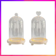 [Predolo2] Clear Glass Cloche Dome Transparent Dome Cloche Ornament Clear Bell Jar Cloche Dome