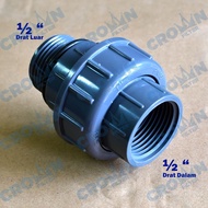 PENGUIN Watermur / Union Adapter  1/2" PENGUIN M X F  - Watermur Drat Luar  X Drat Dalam ukuran 1/2"