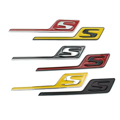 3D ABS Car Trunk S Logo Emblem Badge Stickers For Mercedes Benz AMG C63S E63S GLE63S GLC63S CLS63S A