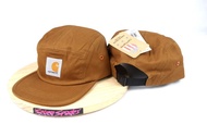 topi 5 panel carhartt snapback baseball - brown