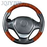 Leather Car Steering Wheel Cover Hand Stitched With Needle and Thread Universal For 36cm 38cm Car Ha
