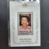 MS54 Montserrat 1986 QE2 69th birthday Stamps MS1v mint