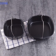 OONE Square Cake Baking Basket, Carbon Steel Non-stick Air Fryer Liner, Durable 7/8inches with Handl