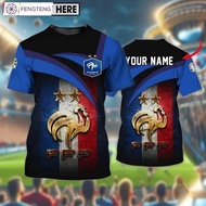【Free Custom Name & Number】 France 2024 Jersey Baju Unisex Jersey T-Shirt Jersey Retro Jersey