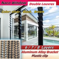 【SIRIM CERT】Naco Aluminium Window /Traditional 6~8 Blade Naco Window Single/ANTI-KARAT |Tingkap Nako