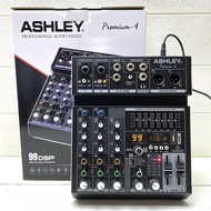PROMO!! Mixer Ashley Premium 4 Original 4 Channel Bluetooth - USB With Soundcard ORIGINAL ASHLEY