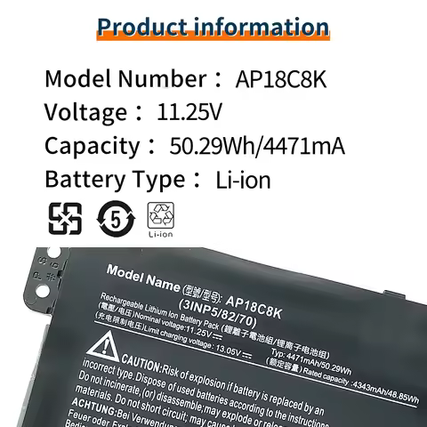 BVbh AP18C8K Genuine battery for Acer Chromebook Spin CP713-2W 5 slim A515-54/A515-43 laptop battery