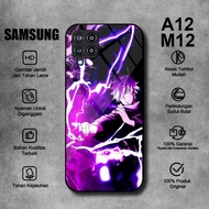HP Softcase Glass Kaca SAMSUNG A12 M12 GOJO SATORU Motifhp - SAMSUNG A12 Case - SAMSUNG M12 Casing