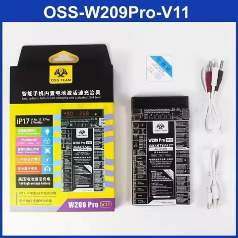 OSS W209Pro V11 Battery Activation Current Voltage Tester for iPhone 17/17Pro/17Pro Fast Charging Cu