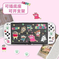 Cute Crayon Shin-Chan Protective Stand Case For Nintendo Switch OLED Cover Skin Shell PC Hard Case Anti-Shock for Switch Console OLED NS Accessories