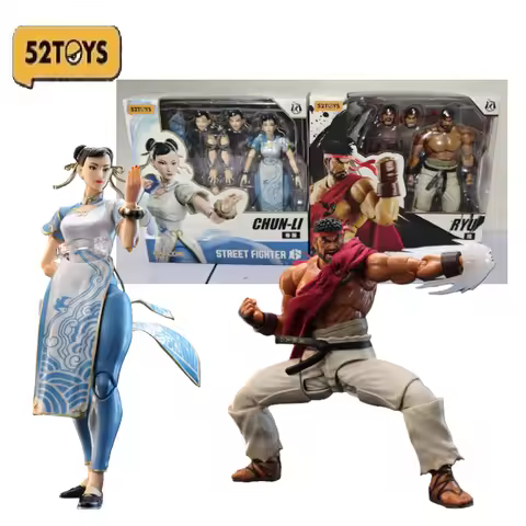 In Stock！52TOYS Lightning Dance Street Fighter 6 Street Fighter Ryu Chun-Li Action Anime Figures Mod