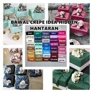 Tudung Bawal Crepe Bidang 45/ Sesuai Untuk Balutan Kotak Hantaran Majlis Tunang Dan Nikah/ Idea Hidd