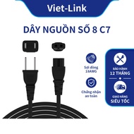 Power cord No. 8 AC 18AWG NEMA-1-15P to IEC320 C7 No. 8 VIET-LINK FP000-17 SPT-2 Vizio E-M-Series HD