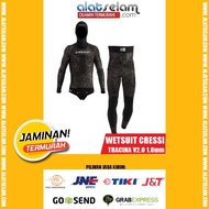 Wetsuit Cressi TRACINA Ultraspan V1.8 /Pakaian Spearfishing/Freediving - NO.1 (XS)