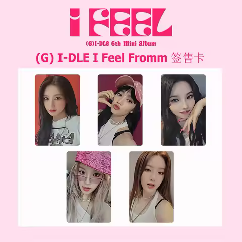 5cards/set Kpop (G) I-DLE Album Card I FEEL Album GIDLE Ye Shuhua MINNIE Printed Photo Card LOMO Car