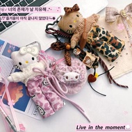 cute keychain hello kitty keychain Chanel Long Legs Katie Cat Bag Pendant Cute Plush Cartoon Doll Lo