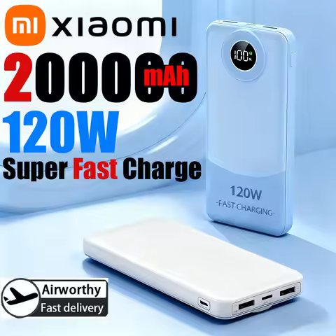 Xiaomi 120W 200000mAh Ultralarge Capacity Power Bank Fast Charging Portable Digital Display Power Ba