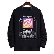 Pentagram 666 Crewneck Cotton Fleece Sweater || JUST CO DIRECTLY