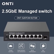 ONTi 2.5G Managed Switch 8 Port 2.5G with 10G SFP+ Network Switch L2- Web Managed Hub Internet Split