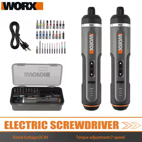 Worx WX242 Electric Screwdriver Set Intelligent Cordless Drill Screwdriver USB Charging Handle 30 Pi