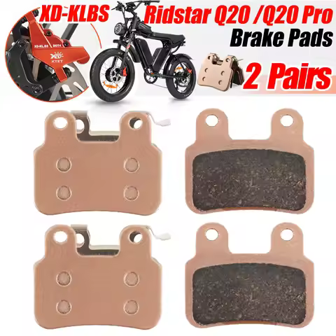 Upgrade 2-Pair Semi-metal Brake Blocks F/R for XOD & XD-KLBS-DOTS Calipers – Fits Ridstar Q20/Q20Pro