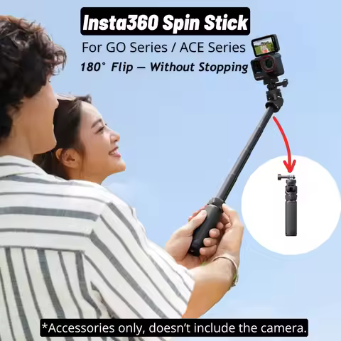 Insta360 Spin Stick Rotating Selfie Stick Tripod 180° Flip Spin Shot Grip Mount for Ace Pro 2 GO Ult