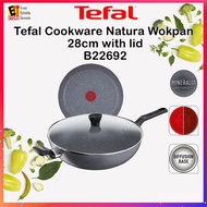 wFZ0 TEFAL COOKWARE NATURA WOKPAN 28CM WITH LID (B22692)