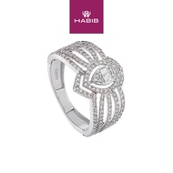 HABIB Baguette and Diamond Ring in 375/9K White Gold 273540625(WG)