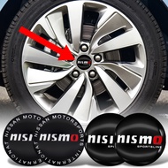 NISMO 56mm car tire center hub cover modified rim cover 3D sticker decal for Nissan Juke Tiida Teana GTR 350Z 370Z accessories