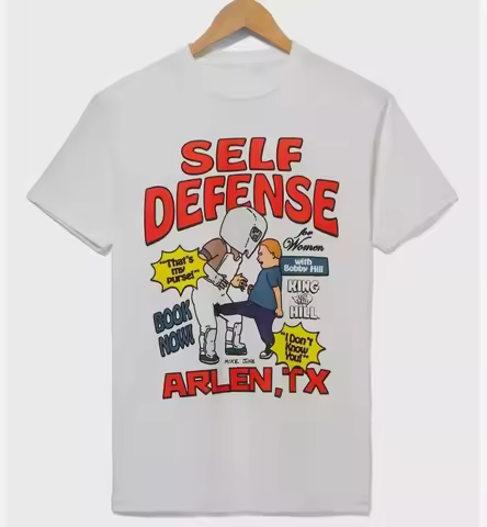King of The Hill Bobby Hill Self Defense Cotton Unisex T-Shirt Graphic Short Sleeve Shirt Unisex Men