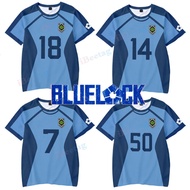 【Ready Stock】Blue Lock Isagi Yoichi Chigiri Hyoma Jersey Cosplay Football Team Short Sleeve Bastard 