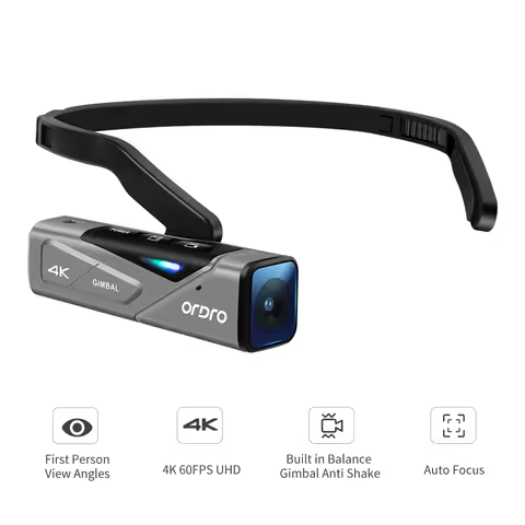 Ordro EP7 YouTube Video Vlog Camera 4K 60fps Head Wearable WiFi POV Digital Action Camcorder Profiss