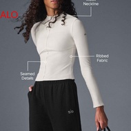 【ALO】 Alo Yoa Slim Tight Yoga Clothes With Chest Pad Sports Fitness Long Sleeve T-Shirt 【Hot selling