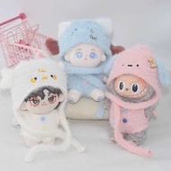 10CM Cotton Doll Clothes Cute Animal Hat Doll Doll Clothes Headgear Overalls Labu Cloth Toy Dress Up
