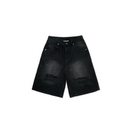 HADES Blackout Distress Wash Jean Shorts - Genuine HADES Brand Unisex jeans shorts