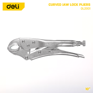 DELI Precision Locking Pliers with Adjustable Tension Curved Jaw Carbon Steel Cr-V - DL2001-7/10