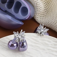 TWE Butterfly Shape Earphone Clip Shiny Rhinestone Inlay Alloy Material Free Clip Anti-Lost Earbud H