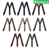 [Kloware] Men's Suspenders with Side Clip, Trucker Suspenders, Y-back Suspenders for Men