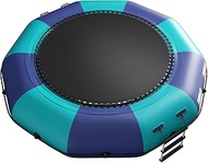 10Ft 12Ft 15Ft Inflatable Water Trampoline, Recreational Water Bouncer, Portable Bounce Swim Platfor