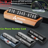 Mitsubishi Car Phone Number Display Luminous Plate Holder Car Temporary Parking Card Sticker For Xpa