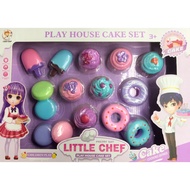 Dessert Set Cake Ice Cream Macaroons Cupcake Donut Toy Toys